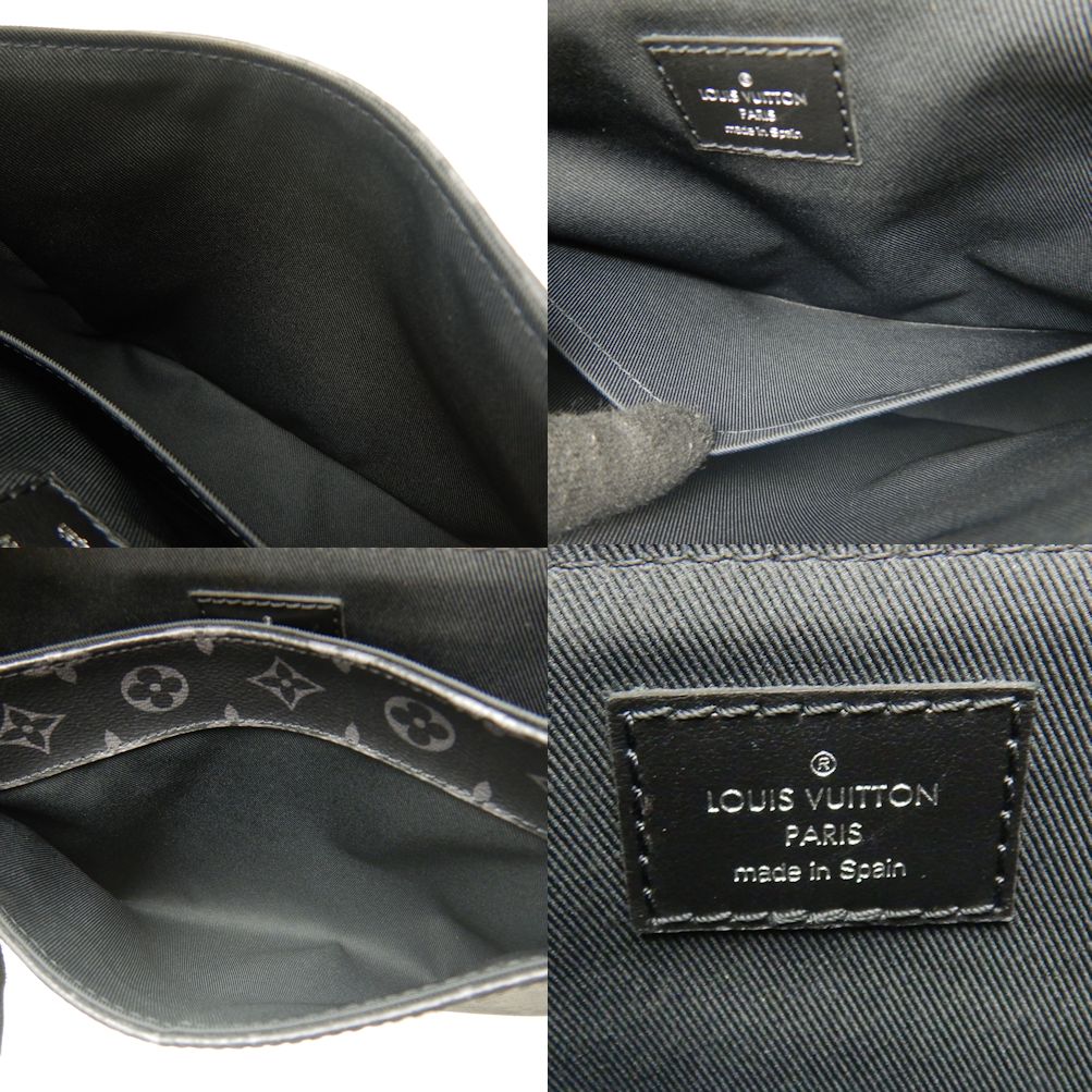 LOUIS VUITTON ルイヴィトン モノグラムエクリプス ディストリクトPM NV3 M46255 ショルダーバッグ ノワール レディース /253202【中古】