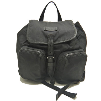 GUCCI グッチ 510343 リュック・バックパック ナイロン ブラック アウトレット レディース /253321【中古】