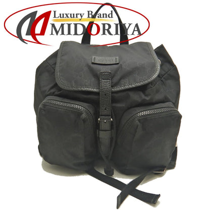 GUCCI グッチ 510343 リュック・バックパック ナイロン ブラック アウトレット レディース /253321【中古】
