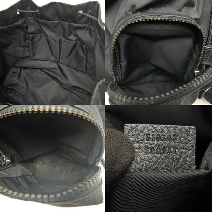 GUCCI グッチ 510343 リュック・バックパック ナイロン ブラック アウトレット レディース /253321【中古】