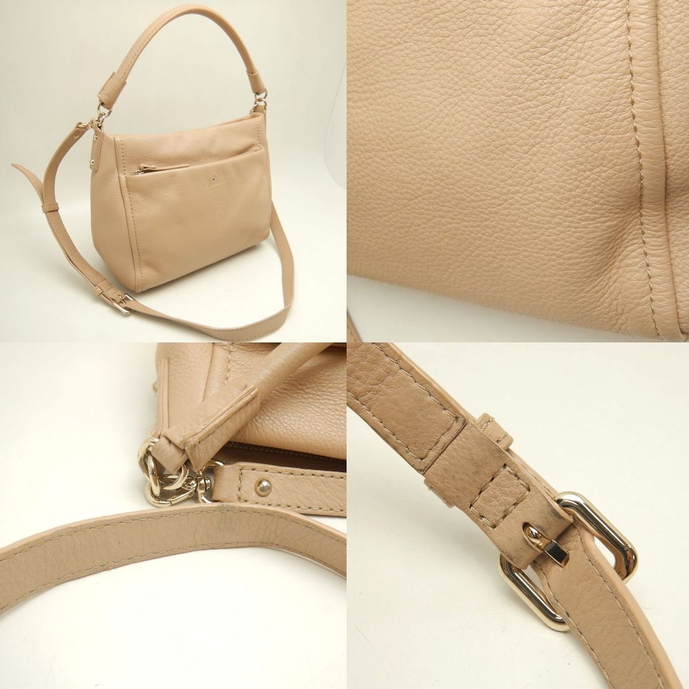 Kate Spade ケイトスペード コブルヒル リトルカーティス 2WAYショルダー PXRU4231 ショルダーバッグ レザー ベージュ レディース /253383【中古】