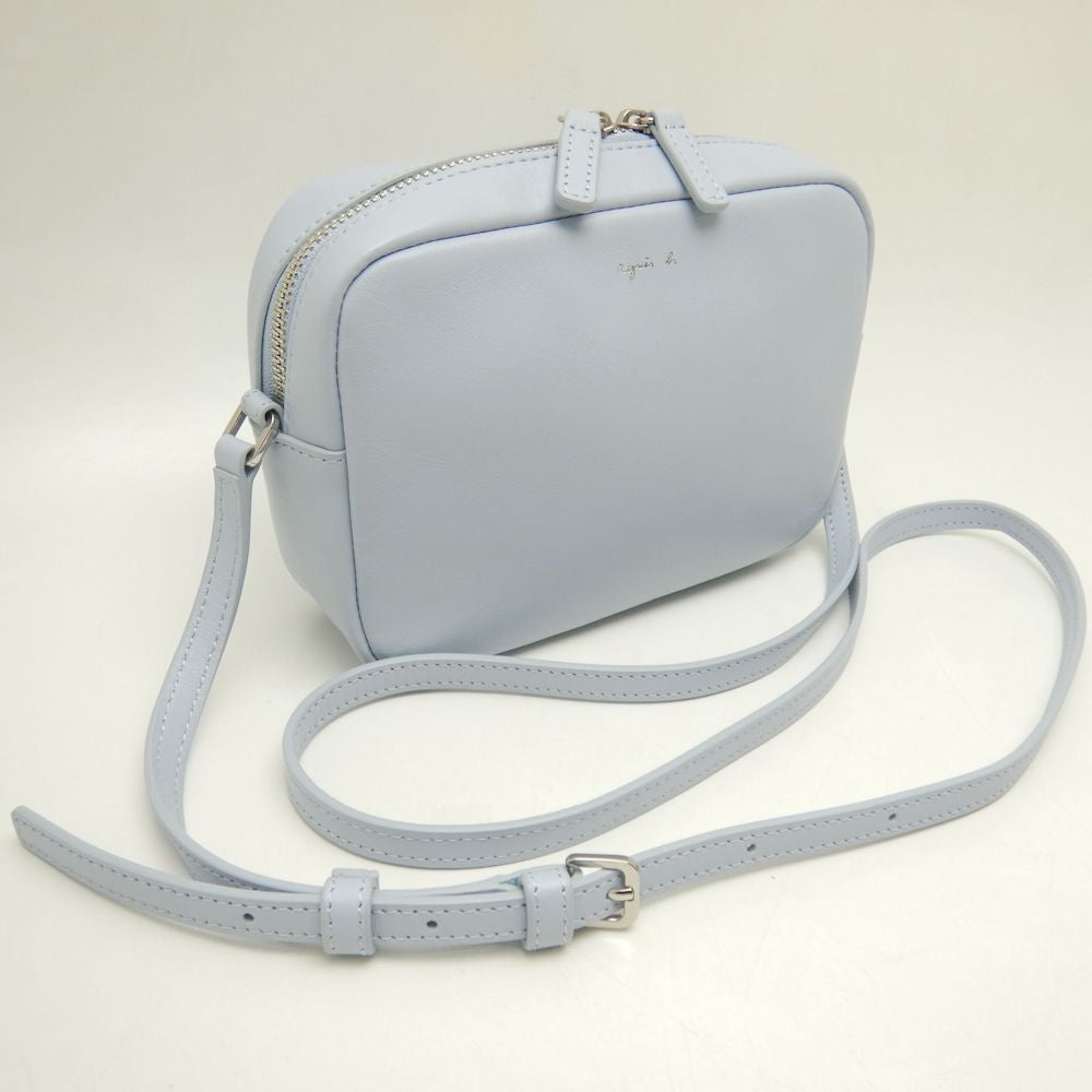 agnes b. アニエスベー ショルダーバッグ レザー ライトブルー レディース /253384【中古】