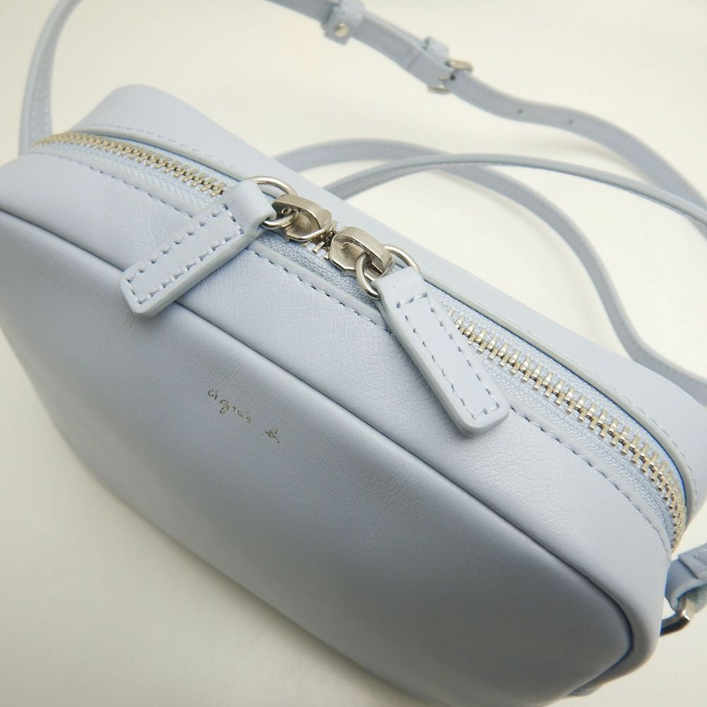 agnes b. アニエスベー ショルダーバッグ レザー ライトブルー レディース /253384【中古】