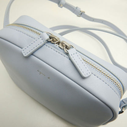 agnes b. アニエスベー ショルダーバッグ レザー ライトブルー レディース /253384【中古】