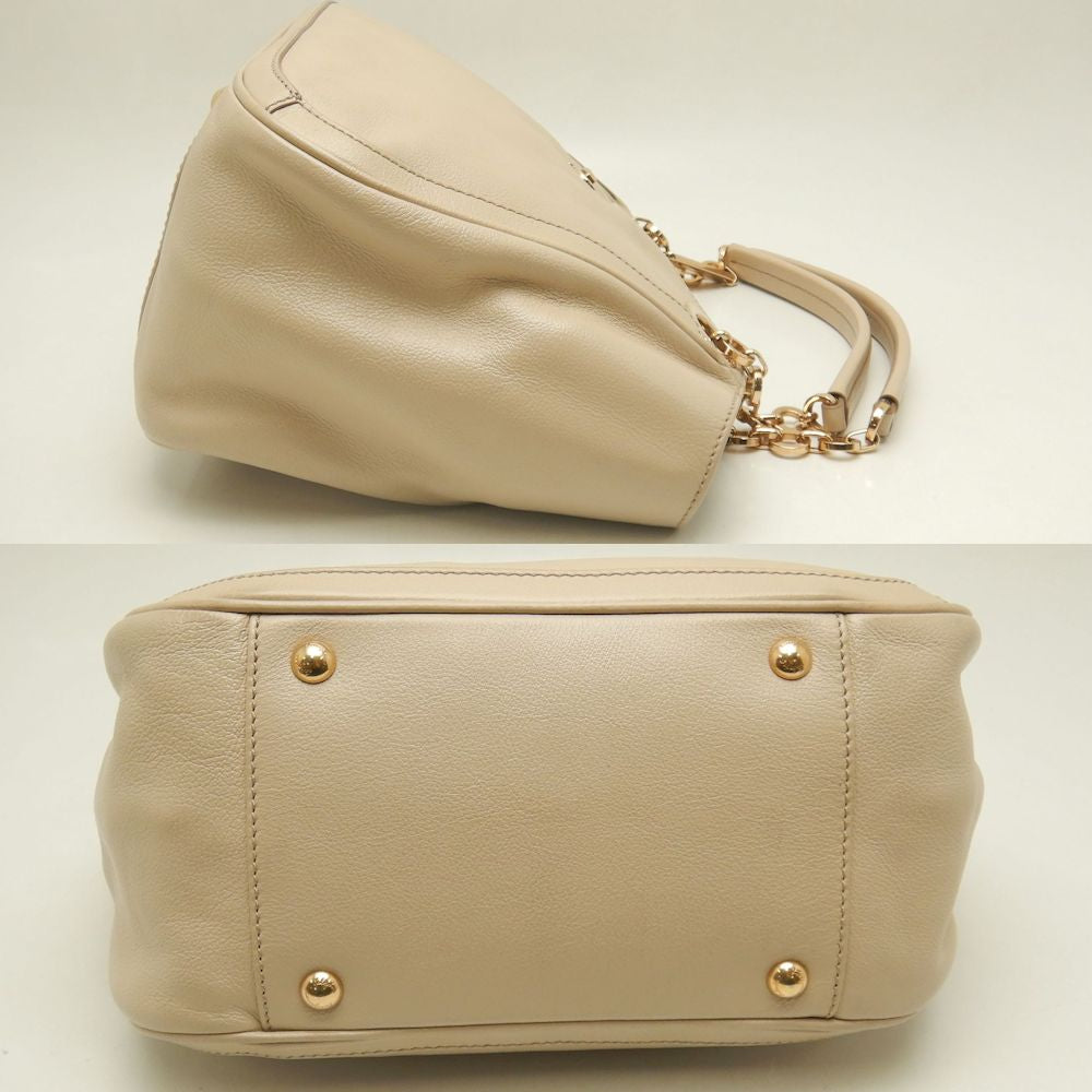 Salvatore Ferragamo サルヴァトーレフェラガモ AU-21B992 ハンドバッグ レザー ベージュ レディース /253387【中古】