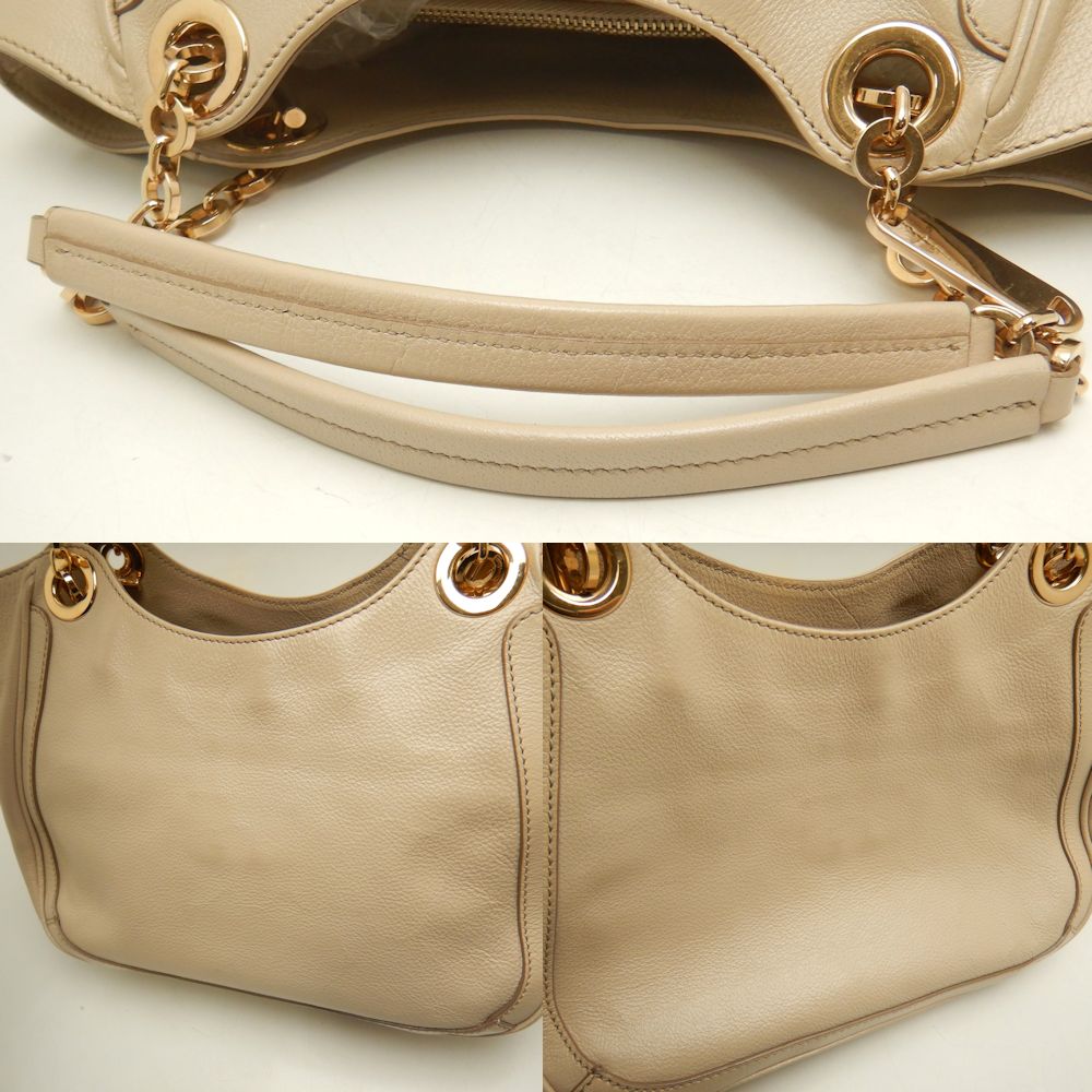 Salvatore Ferragamo サルヴァトーレフェラガモ AU-21B992 ハンドバッグ レザー ベージュ レディース /253387【中古】