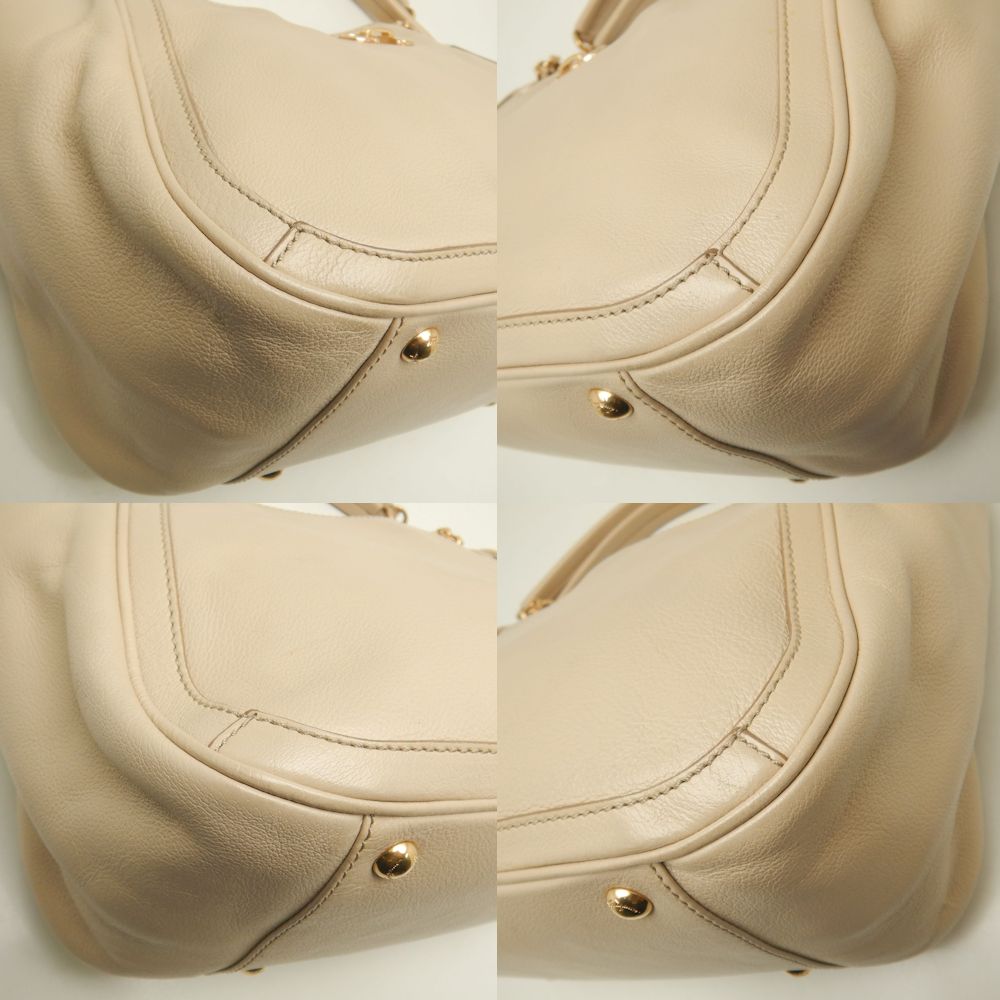 Salvatore Ferragamo サルヴァトーレフェラガモ AU-21B992 ハンドバッグ レザー ベージュ レディース /253387【中古】