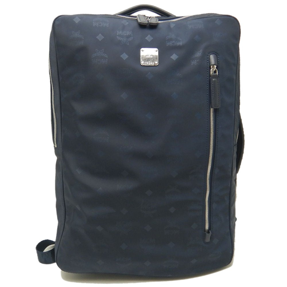 MCM エムシーエム ヴィセトス MUK8ADT78VA001 3WAY リュック・バックパック ナイロン ネイビー メンズ /253421【中古】
