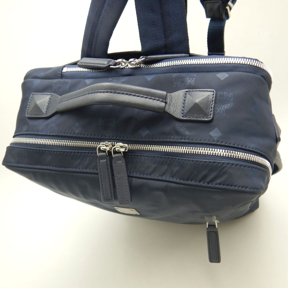 MCM エムシーエム ヴィセトス MUK8ADT78VA001 3WAY リュック・バックパック ナイロン ネイビー メンズ /253421【中古】