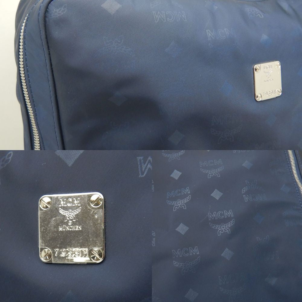 MCM エムシーエム ヴィセトス MUK8ADT78VA001 3WAY リュック・バックパック ナイロン ネイビー メンズ /253421【中古】