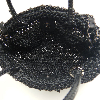 ANTEPRIMA アンテプリマ クリスタッロフィオッコ リボン 2WAY ハンドバッグ PVCワイヤー ブラック レディース /253443【中古】