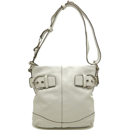 COACH コーチ ソフトダッフル 1452 ショルダーバッグ レザー ホワイト レディース /253477【中古】