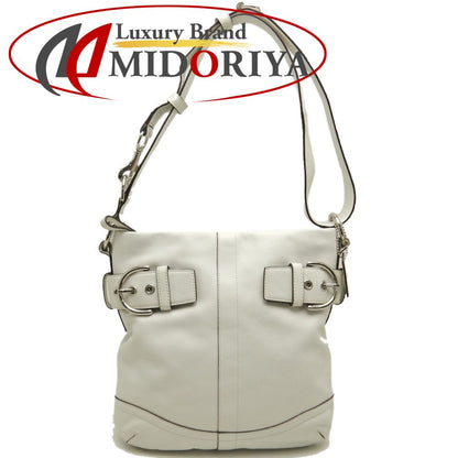 COACH コーチ ソフトダッフル 1452 ショルダーバッグ レザー ホワイト レディース /253477【中古】