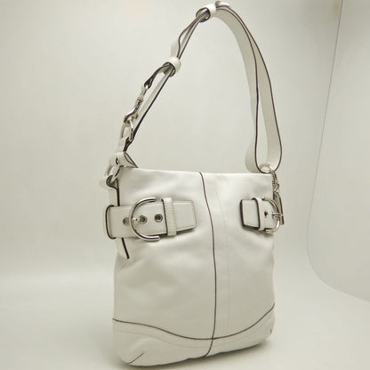 COACH コーチ ソフトダッフル 1452 ショルダーバッグ レザー ホワイト レディース /253477【中古】