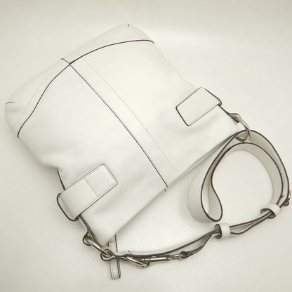 COACH コーチ ソフトダッフル 1452 ショルダーバッグ レザー ホワイト レディース /253477【中古】