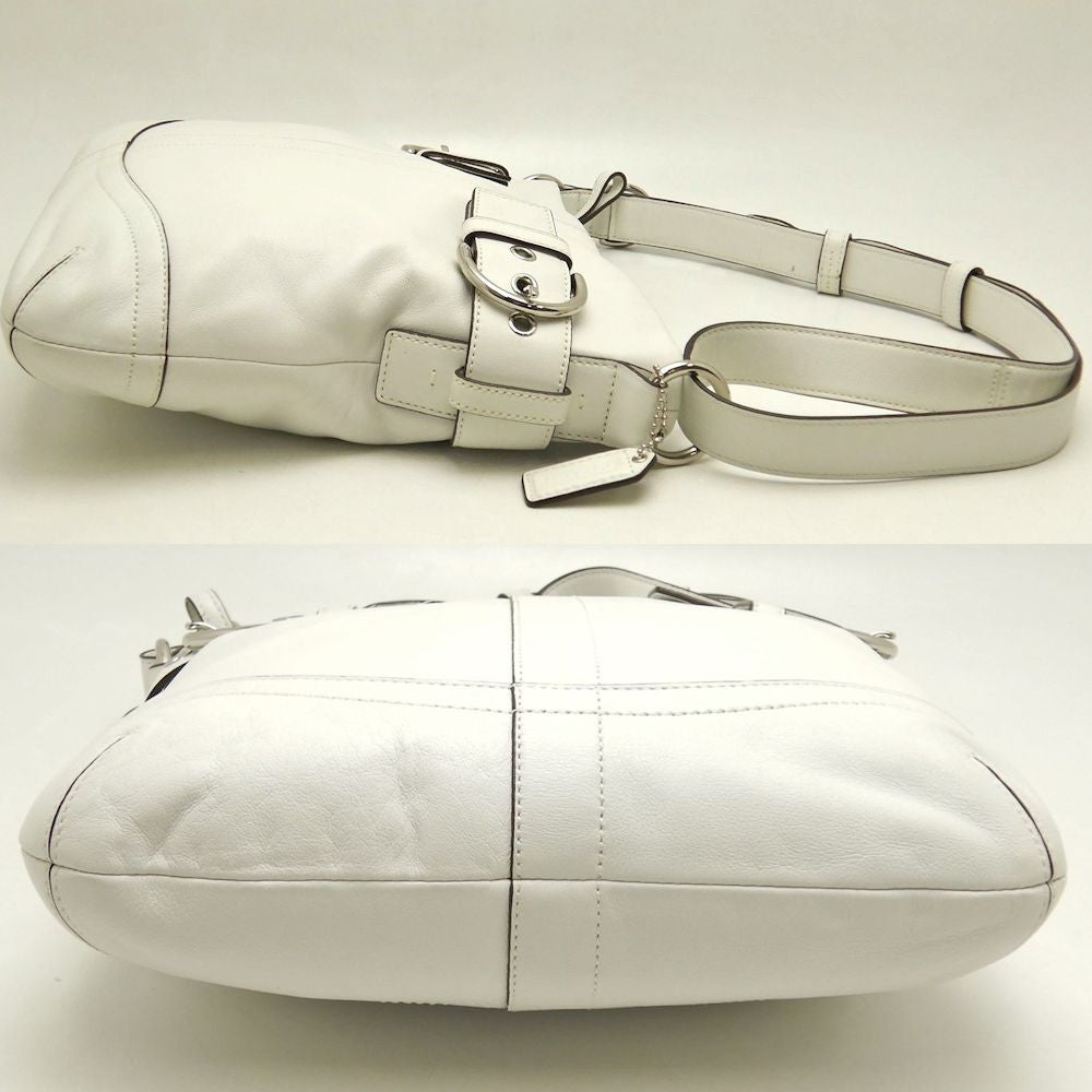COACH コーチ ソフトダッフル 1452 ショルダーバッグ レザー ホワイト レディース /253477【中古】