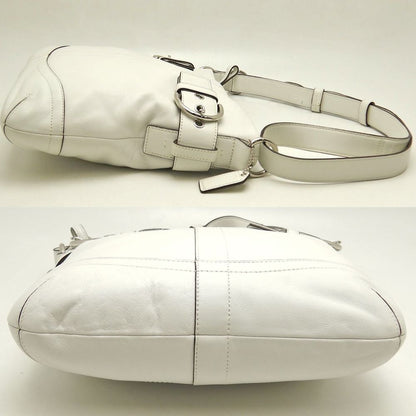 COACH コーチ ソフトダッフル 1452 ショルダーバッグ レザー ホワイト レディース /253477【中古】