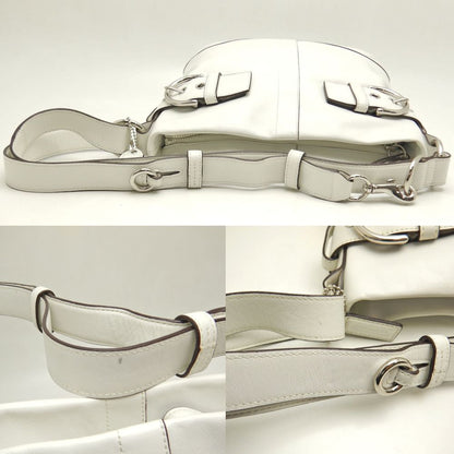 COACH コーチ ソフトダッフル 1452 ショルダーバッグ レザー ホワイト レディース /253477【中古】