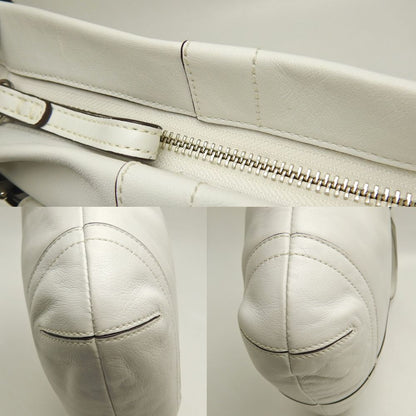 COACH コーチ ソフトダッフル 1452 ショルダーバッグ レザー ホワイト レディース /253477【中古】