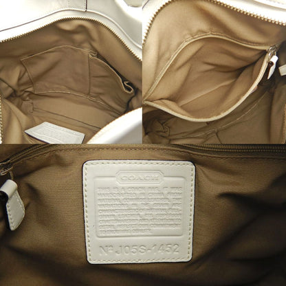 COACH コーチ ソフトダッフル 1452 ショルダーバッグ レザー ホワイト レディース /253477【中古】