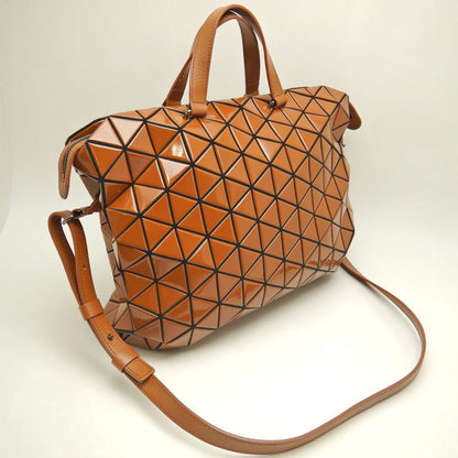 ISSEY MIYAKE イッセイミヤケ バオバオ 2WAY ハンドバッグ パテントレザー ブラウン レディース /253479【中古】