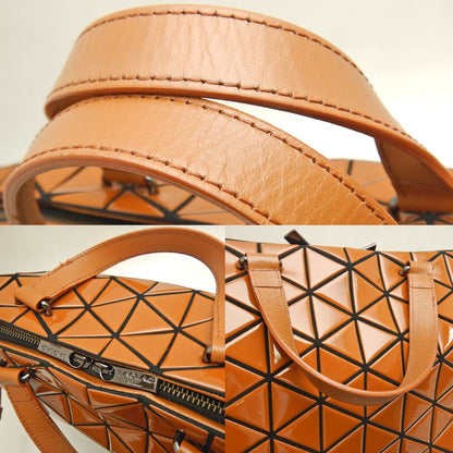 ISSEY MIYAKE イッセイミヤケ バオバオ 2WAY ハンドバッグ パテントレザー ブラウン レディース /253479【中古】