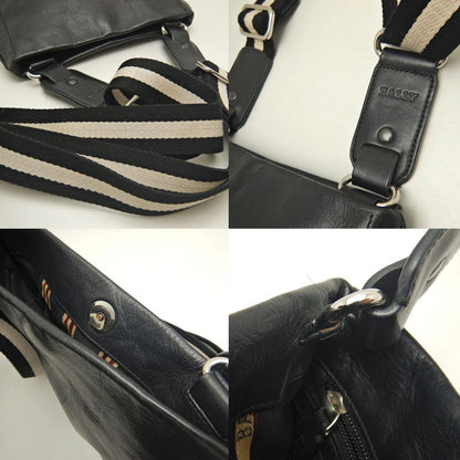 BALLY バリー トレインスポッティング TARRANT AYGE ショルダーバッグ レザー ブラック レディース /253482【中古】