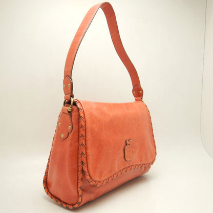 ANNA SUI アナスイ ショルダーバッグ レザー オレンジ レディース /253528【中古】