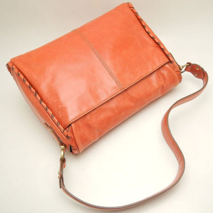 ANNA SUI アナスイ ショルダーバッグ レザー オレンジ レディース /253528【中古】