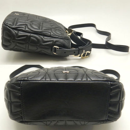 AIGNER アイグナー 2WAY ショルダーバッグ レザー ブラック レディース /253541【中古】