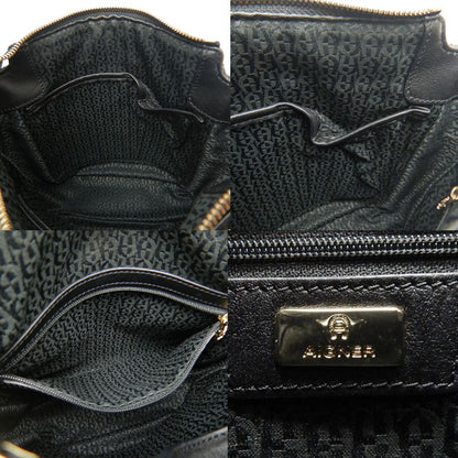 AIGNER アイグナー 2WAY ショルダーバッグ レザー ブラック レディース /253541【中古】