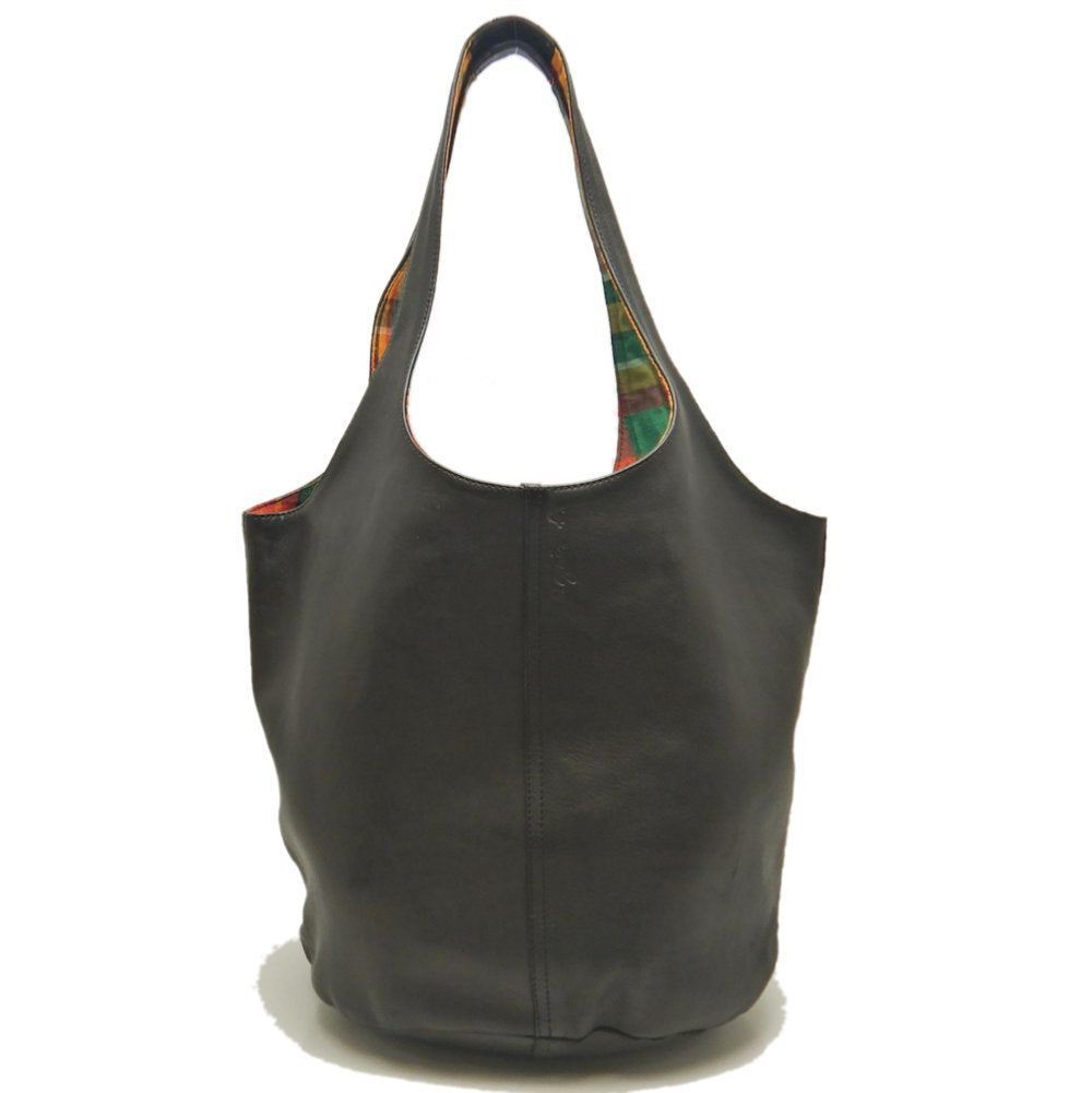 agnes b. アニエスベー トートバッグ ラムレザー ブラック レディース /253568【中古】