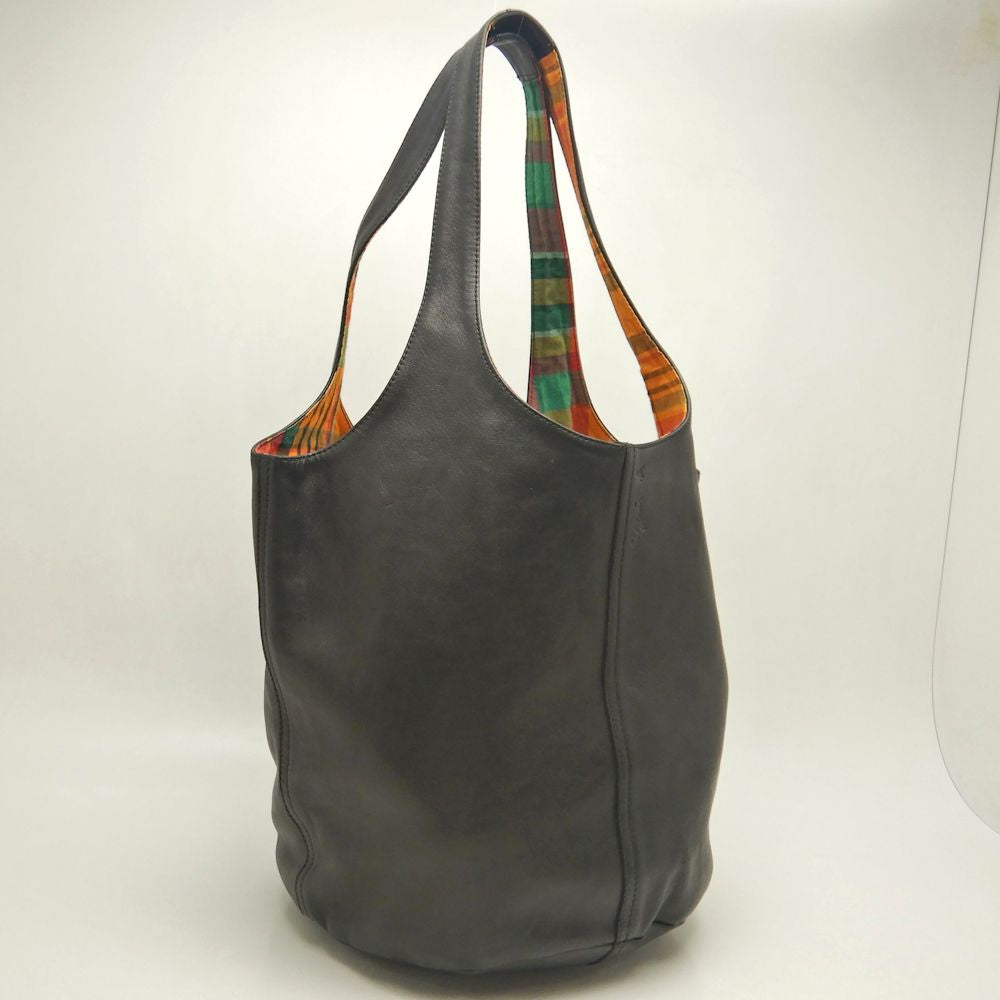 agnes b. アニエスベー トートバッグ ラムレザー ブラック レディース /253568【中古】