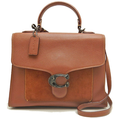 COACH コーチ タビートップハンドルバッグ 79354 ハンドバッグ レザーxスエード ブラウン アウトレット レディース /253583【中古】