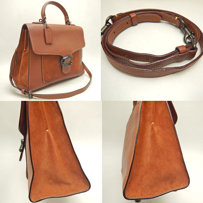 COACH コーチ タビートップハンドルバッグ 79354 ハンドバッグ レザーxスエード ブラウン アウトレット レディース /253583【中古】