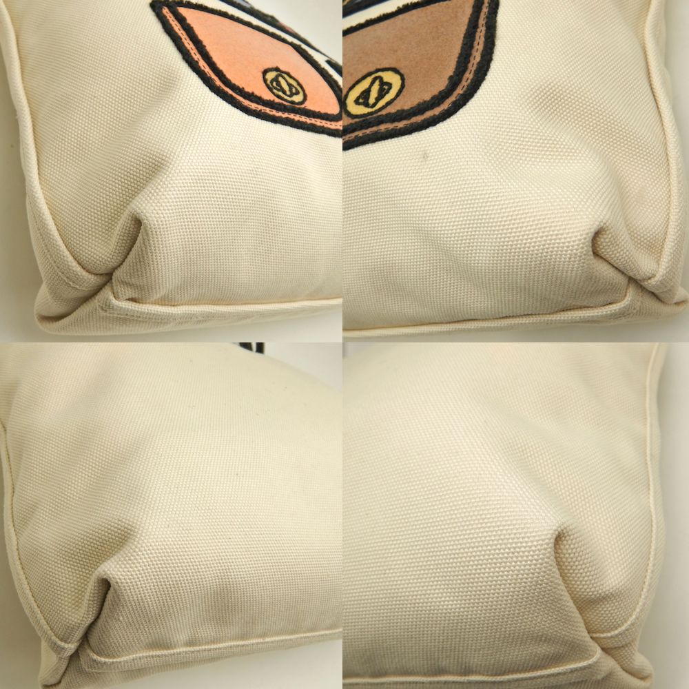 COACH コーチ トロンプルイユ プリント C6174 トートバッグ キャンバスxレザー アイボリー マルチ レディース /253585【中古】