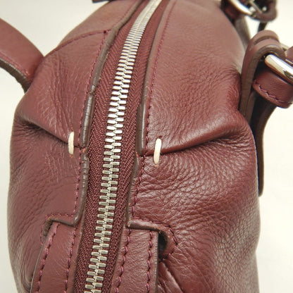 PELLE BORSA ペレボルサ ミニボストンバッグ レザー ボルドー レディース /253592【中古】