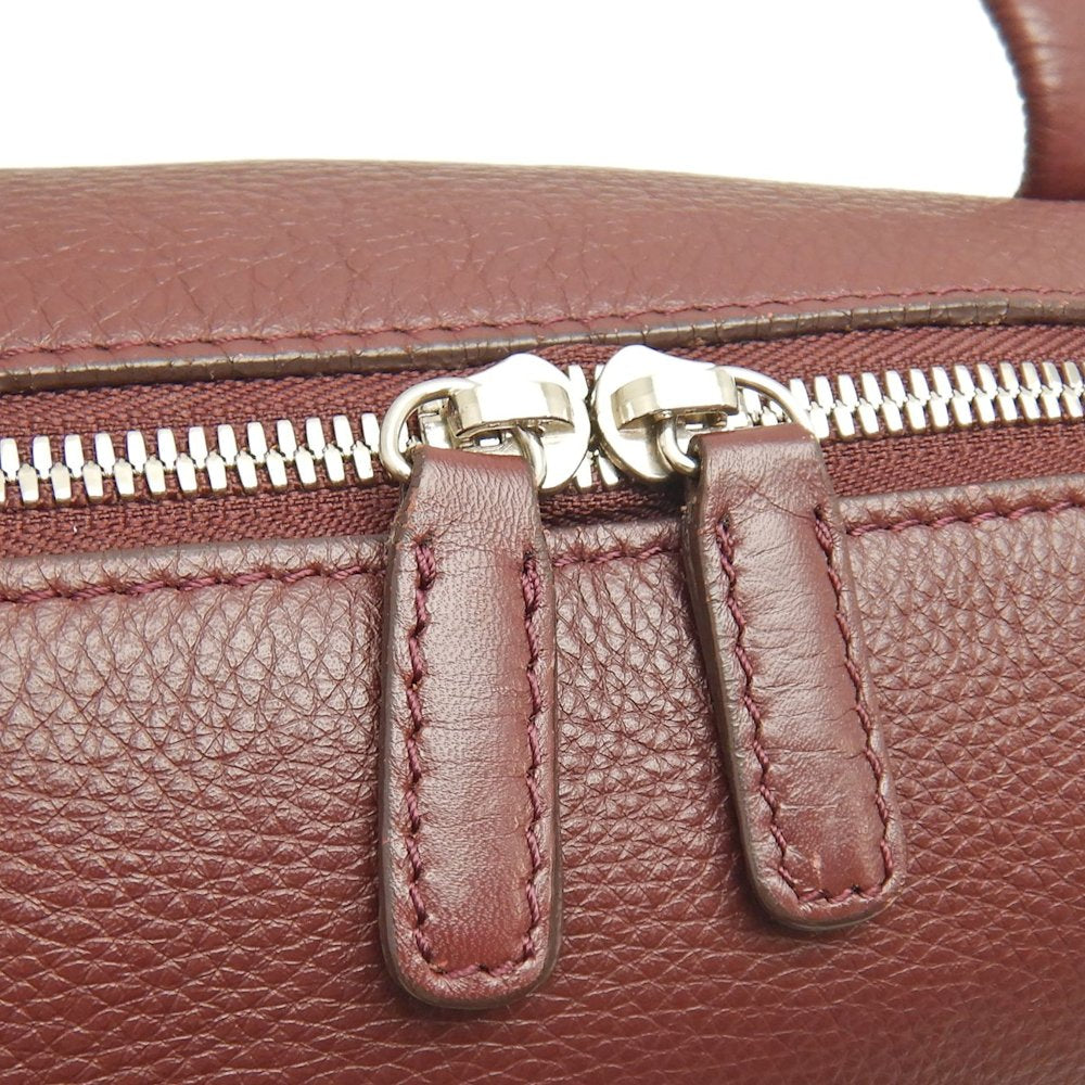 PELLE BORSA ペレボルサ ミニボストンバッグ レザー ボルドー レディース /253592【中古】