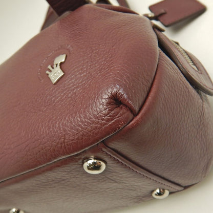 PELLE BORSA ペレボルサ ミニボストンバッグ レザー ボルドー レディース /253592【中古】