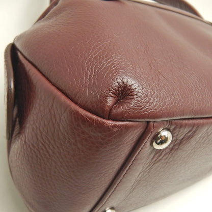 PELLE BORSA ペレボルサ ミニボストンバッグ レザー ボルドー レディース /253592【中古】