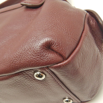 PELLE BORSA ペレボルサ ミニボストンバッグ レザー ボルドー レディース /253592【中古】