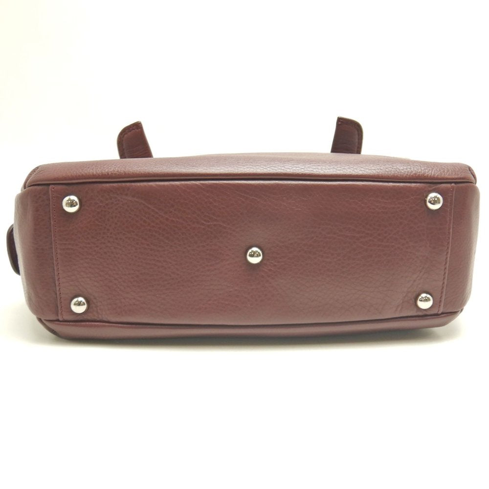 PELLE BORSA ペレボルサ ミニボストンバッグ レザー ボルドー レディース /253592【中古】