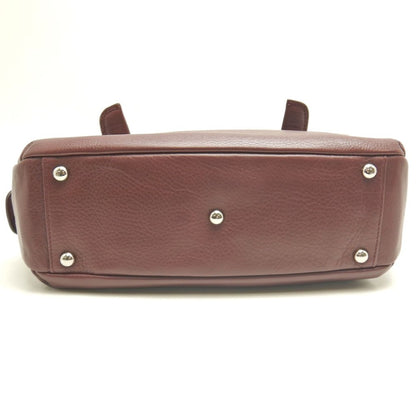 PELLE BORSA ペレボルサ ミニボストンバッグ レザー ボルドー レディース /253592【中古】