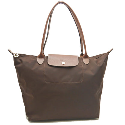 Longchamp ロンシャン ル プリアージュ トートバッグ ナイロンxレザー ブラウン レディース /253603【中古】