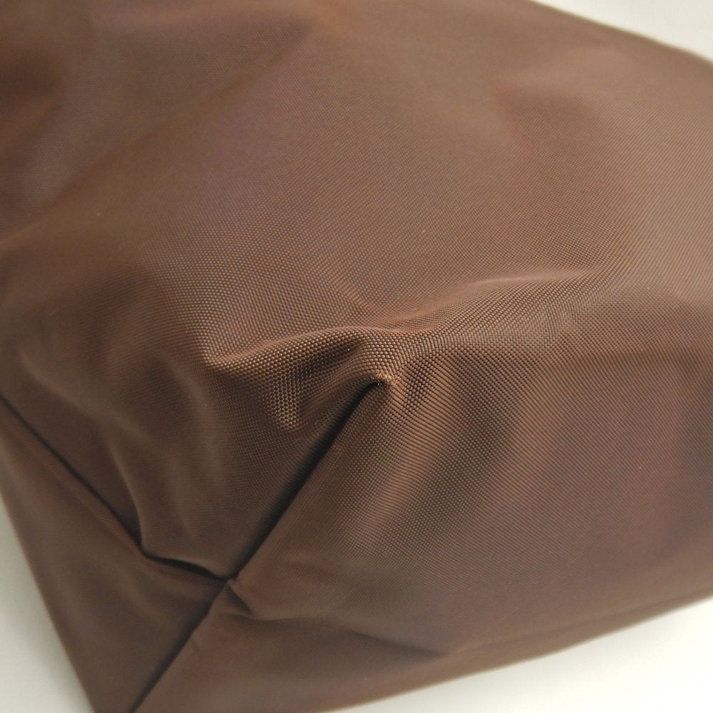Longchamp ロンシャン ル プリアージュ トートバッグ ナイロンxレザー ブラウン レディース /253603【中古】