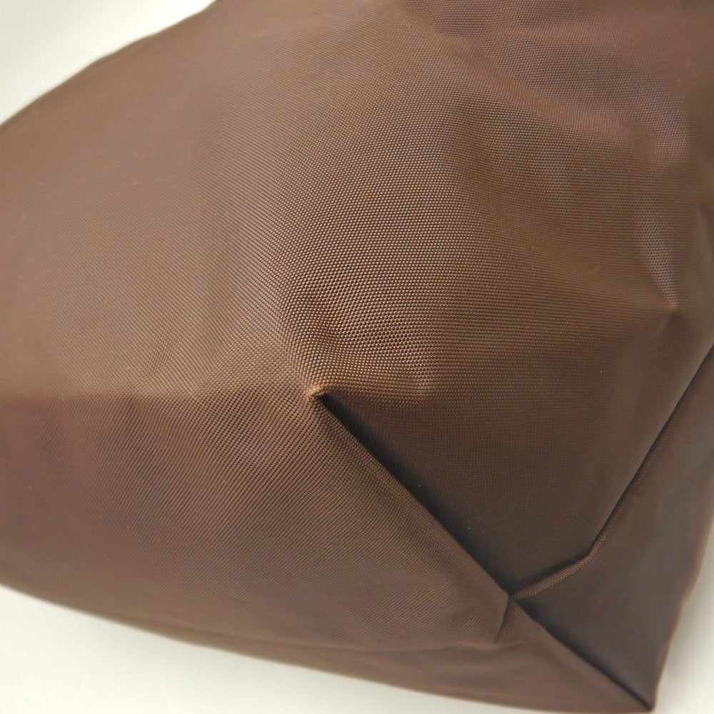 Longchamp ロンシャン ル プリアージュ トートバッグ ナイロンxレザー ブラウン レディース /253603【中古】