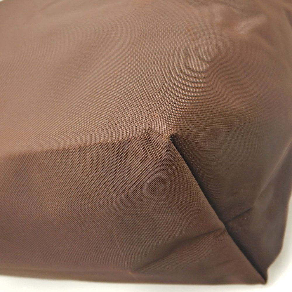 Longchamp ロンシャン ル プリアージュ トートバッグ ナイロンxレザー ブラウン レディース /253603【中古】
