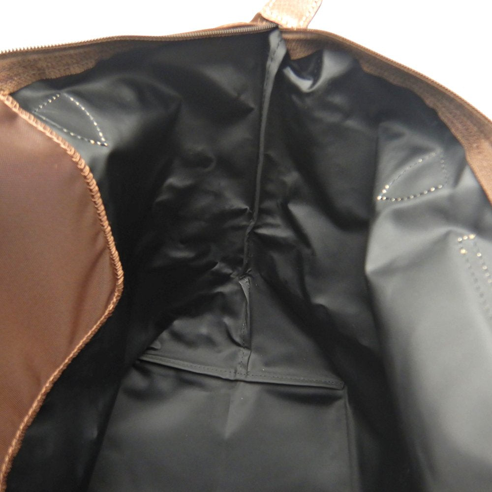 Longchamp ロンシャン ル プリアージュ トートバッグ ナイロンxレザー ブラウン レディース /253603【中古】