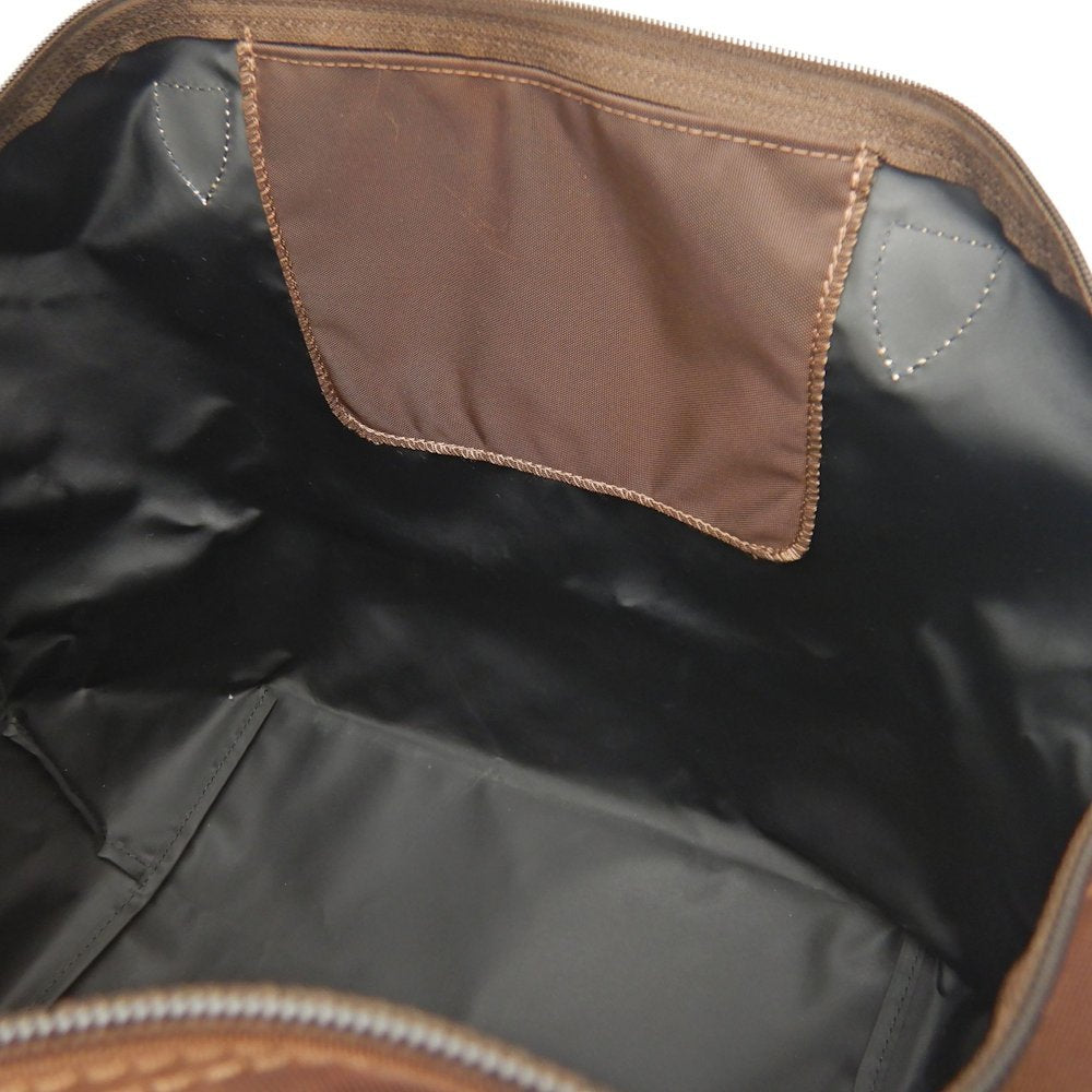 Longchamp ロンシャン ル プリアージュ トートバッグ ナイロンxレザー ブラウン レディース /253603【中古】
