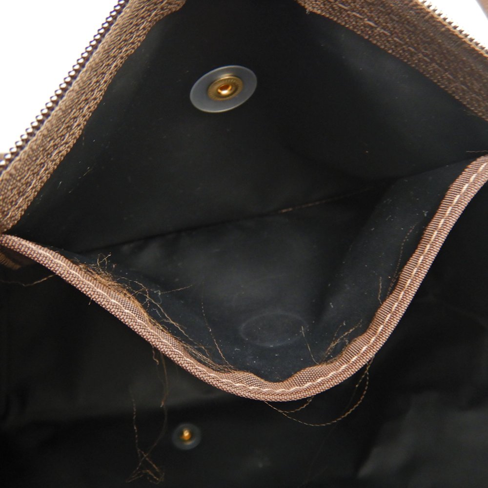 Longchamp ロンシャン ル プリアージュ トートバッグ ナイロンxレザー ブラウン レディース /253603【中古】